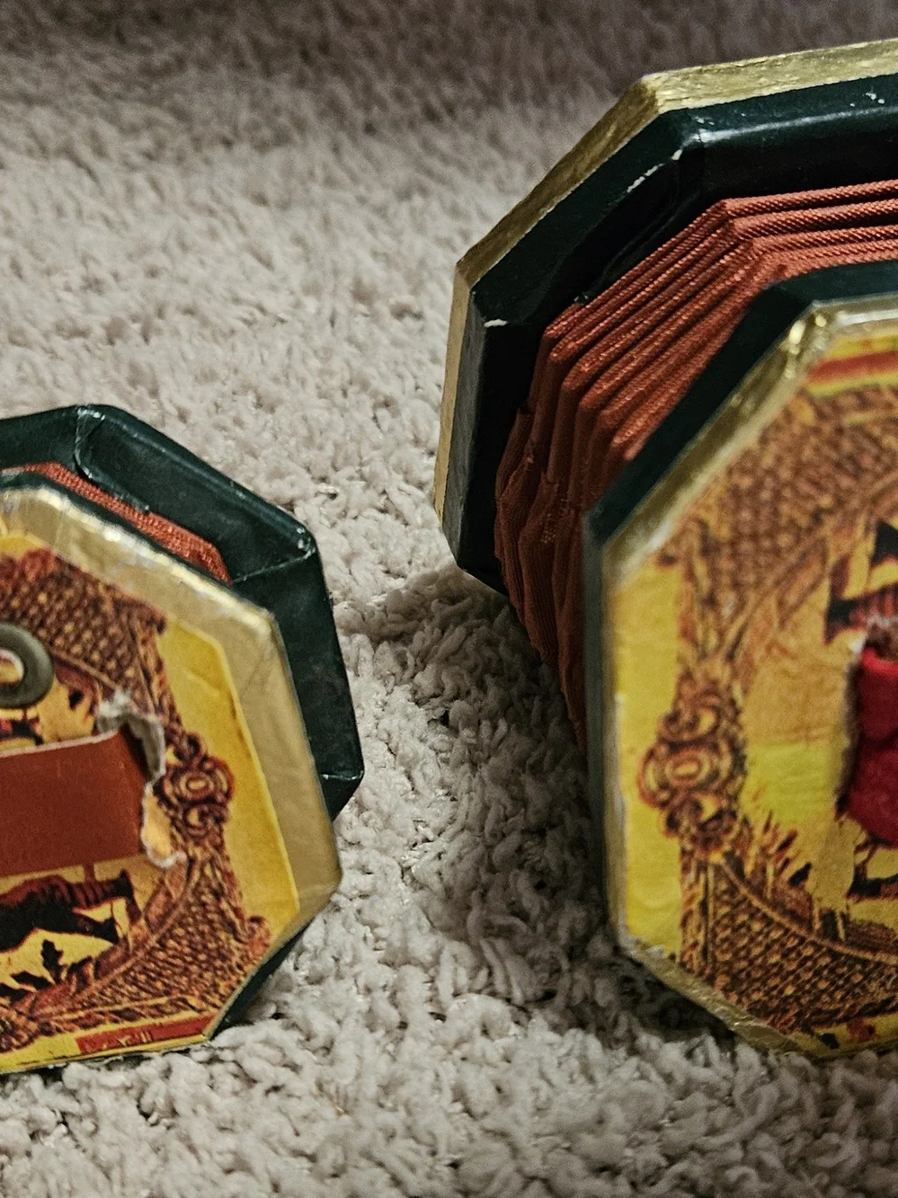 Two Vintage (1950-60) Christmas Accordions.  Not A Childs toy. Christmas Decor.
